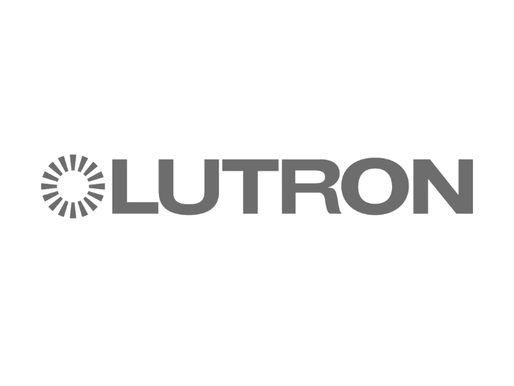 Lutron Lighting Inc logo featuring a modern design with the company name in bold letters.